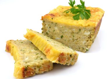 egg pate on a white background