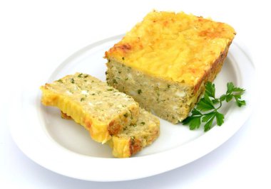 egg pate on a white background