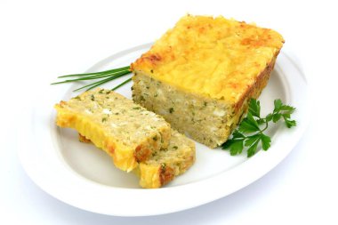 egg pate on a white background