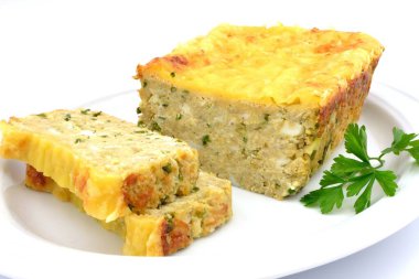 egg pate on a white background