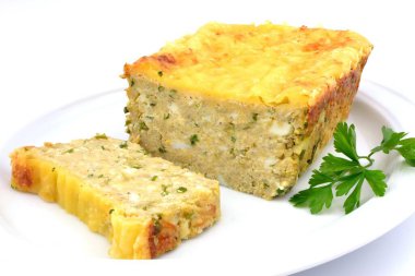 egg pate on a white background