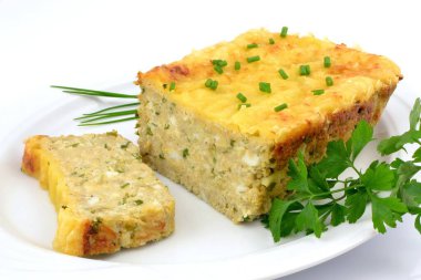 egg pate on a white background