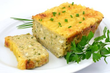 egg pate on a white background