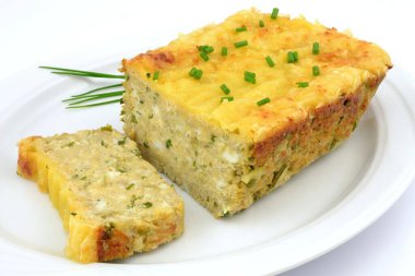 egg pate on a white background