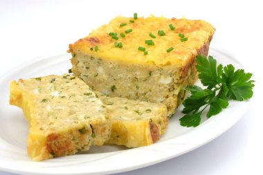 egg pate on a white background