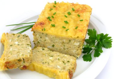 egg pate on a white background