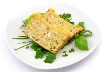 egg pate on a white background
