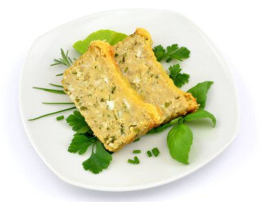 egg pate on a white background