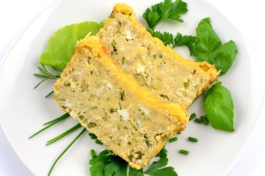 egg pate on a white background