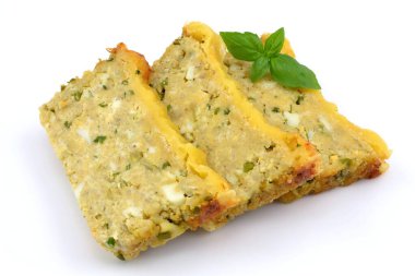 egg pate on a white background