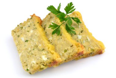 egg pate on a white background