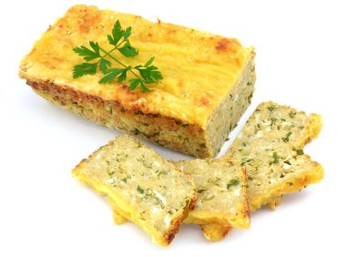 egg pate on a white background