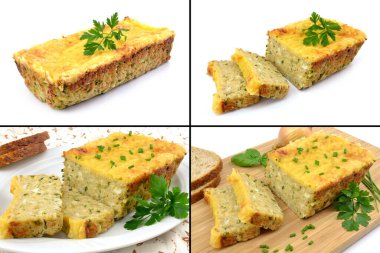 egg pate on a white background