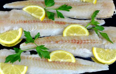 pollock fillets with lemon