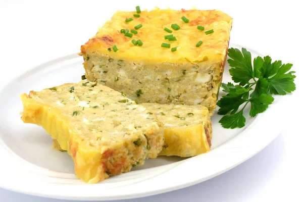 egg pate on a white background