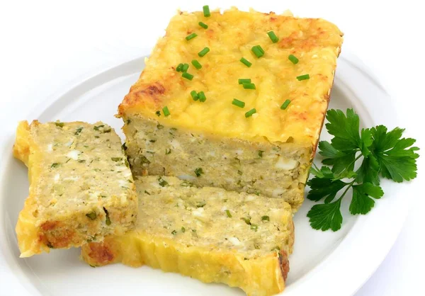 egg pate on a white background