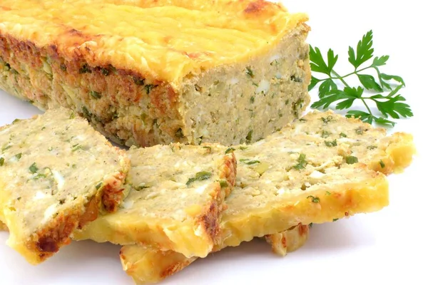 egg pate on a white background