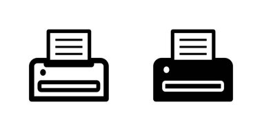 Beyaz arkaplanda yazıcı seti