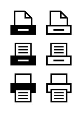 Beyaz arkaplanda yazıcı seti