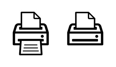 Beyaz arkaplanda yazıcı seti