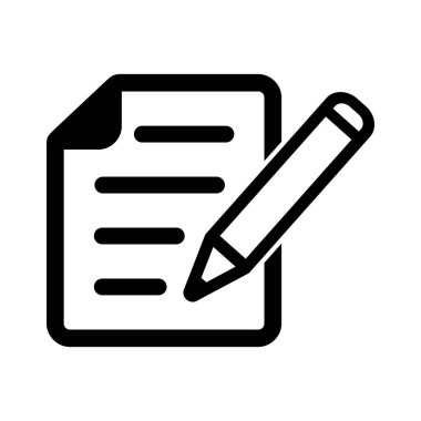 Beyaz arkaplan üzerindeki belge simgesi