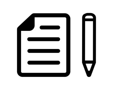 Beyaz arkaplan üzerindeki belge simgesi