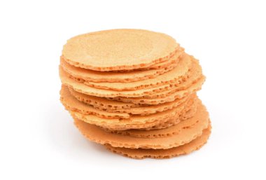 Beyaz arkaplanda gofretler