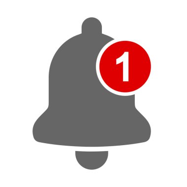 Beyaz arkaplanda alarm simgesi