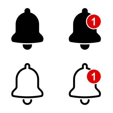 Beyaz arkaplanda alarm simgesi