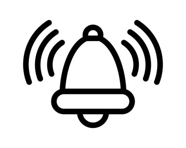 Beyaz arkaplanda alarm simgesi