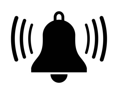 Beyaz arkaplanda alarm simgesi