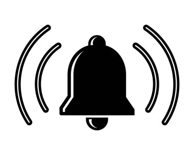 Beyaz arkaplanda alarm simgesi