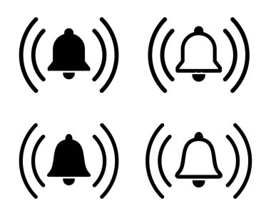Beyaz arkaplanda alarm simgesi