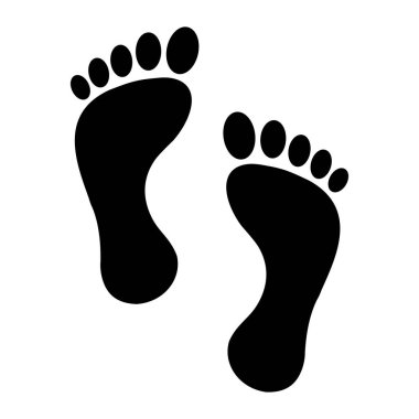 footprints icon on a white background