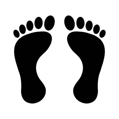 footprints icon on a white background