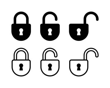 Beyaz arkaplanda asma kilit simgesi