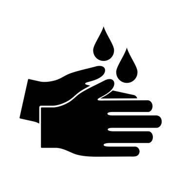hand washing icon, hand disinfection