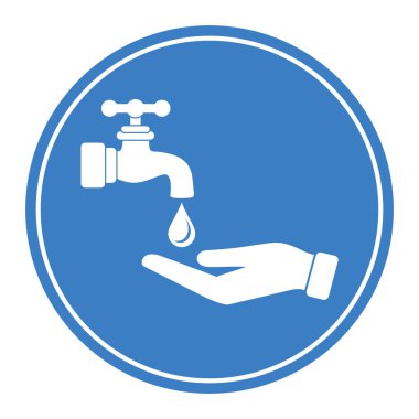 hand washing icon, hand disinfection