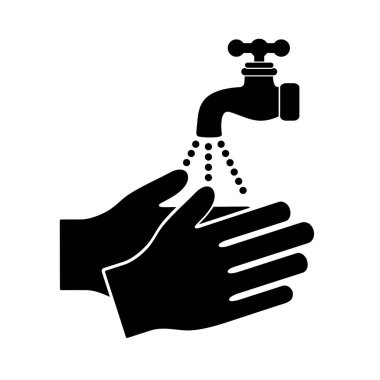 hand washing icon, hand disinfection