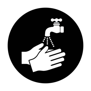 hand washing icon, hand disinfection