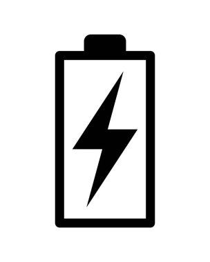 beyaz arkaplanda pil simgesi