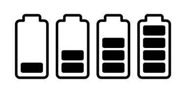 beyaz arkaplanda pil simgesi