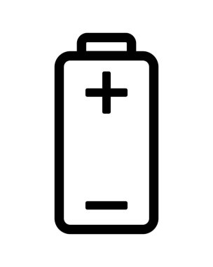 beyaz arkaplanda pil simgesi