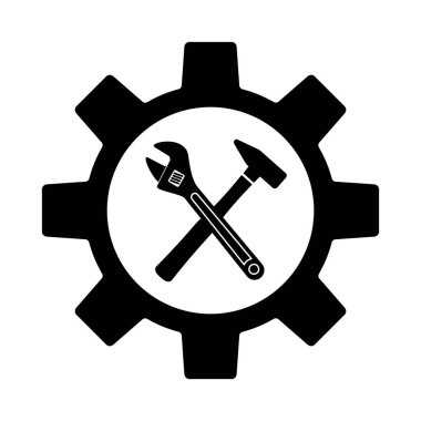 Onarım simgesi beyaz arka plan üzerinde