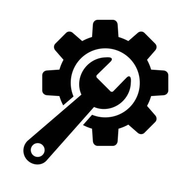 Onarım simgesi beyaz arka plan üzerinde