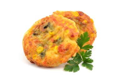 pizzas on a white background