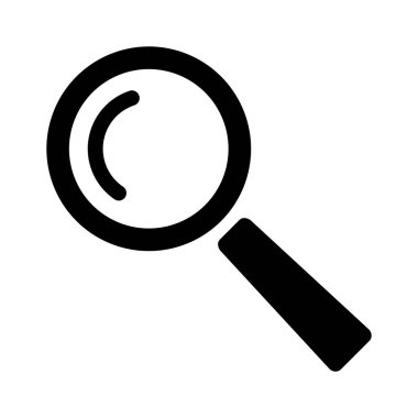 Beyaz arka plan üzerinde büyüteç simgesini