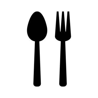 beyaz zemin üzerine çatal simgesi