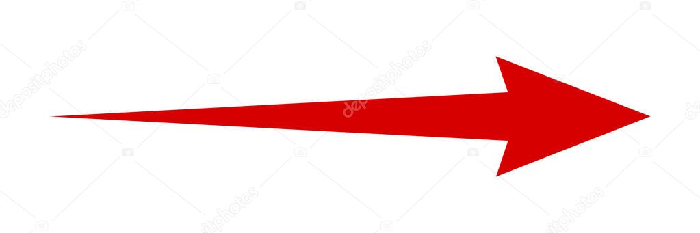 Arrow on a white background
