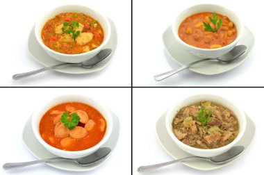 farklı yemek takımları